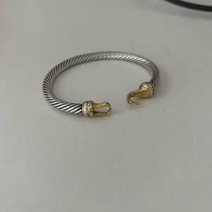 Vintage David Yurman Gold Silver Diamond Clasp Bracelet